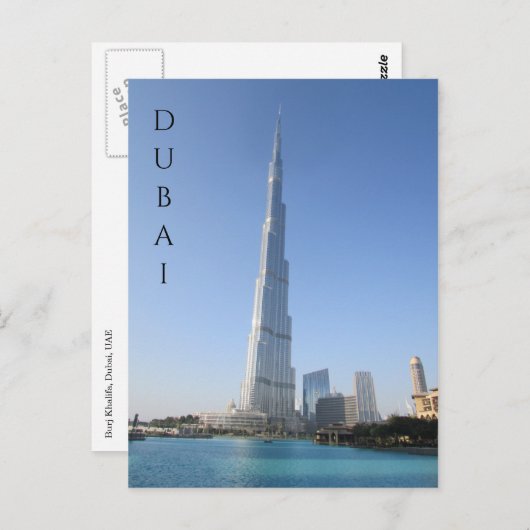 Burj khalifa postkarte (Vorne/Hinten)