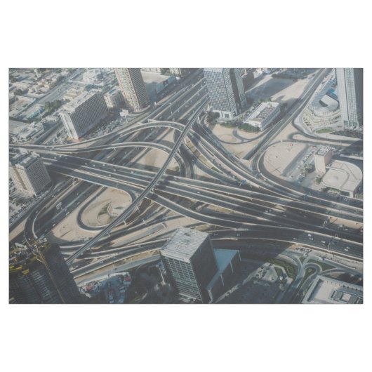 Burj Khalifa Straßenansicht, Dubai Stoff (Yard (91,4 cm))