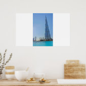Burj Khalifa und Dubai Fountain - Foto Print Poster (Küche)