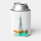 BurjKhalifa Aquarell Dosenkühler (Kanne Rückseite)