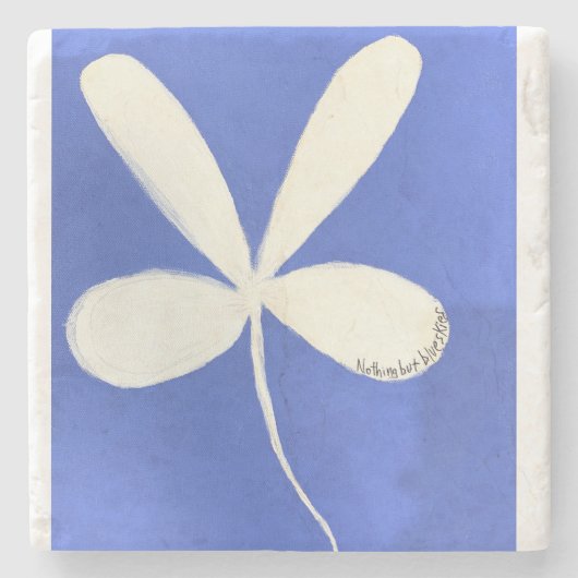 Burkays glückliche Leaf-Untersetzer Steinuntersetzer (Vorderseite)