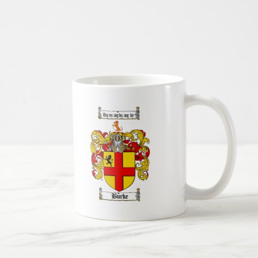 BURKE-FAMILIENWAPPEN - BURKE-WAPPEN KAFFEETASSE (Rechts)