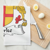Burke-Familienwappen Küchentuch (Viertel Falte)