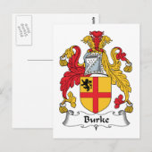 Burke Familienwappen Postkarte (Vorne/Hinten)