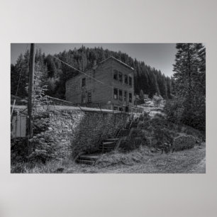 BURKE IDAHO - BERGBAU-GEISTERSTADT POSTER