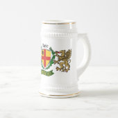 Burke Irish Shield Personalisiert Bierglas (VorderseiteRechts)