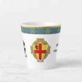 Burke Irish Shield & Tartan Personalisiert Milchtasse (Vorderseite)