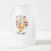 Burke-Wappen Mattglas Bierglas (Vorderseite Links)