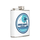 Burkes Beach South Carolina Palm Tree Birds Flachmann (Rechts)