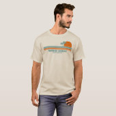 Burkes Beach South Carolina Sun Palm Trees T-Shirt (Vorne ganz)