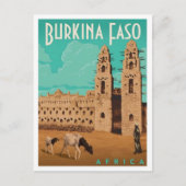 Burkina Faso Afrika Vintage Reise Postkarte (Vorderseite)