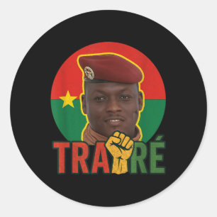 Burkina Faso - Bravo Kapitän Ibrahim Traoré _ Thom Runder Aufkleber