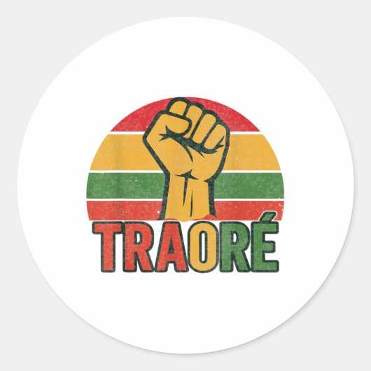 Burkina Faso - Bravo Kapitän Ibrahim Traoré _ Thom Runder Aufkleber (Vorderseite)