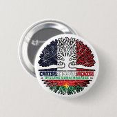 Burkina Faso Burkinabe Frankreich Tree Roots Button (Vorne & Hinten)