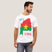 BURKINA FASO, EINHEIT IST POWER T-Shirt (Vorne ganz)