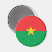Burkina Faso Fahnenmagnet Magnet (Vorderseite/Rückseite)
