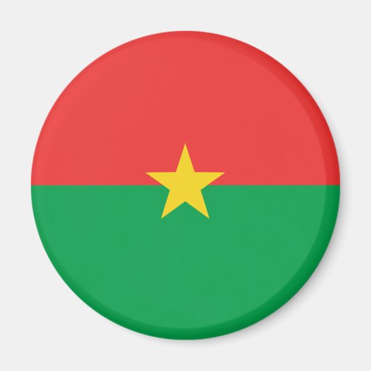 Burkina Faso Fisheye Flag Magnet (Vorne)
