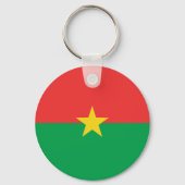 Burkina Faso Fisheye Flag Schlüsselanhänger (Vorderseite)