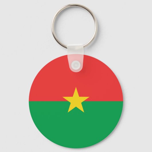 Burkina Faso Fisheye Flag Schlüsselanhänger (Vorderseite)