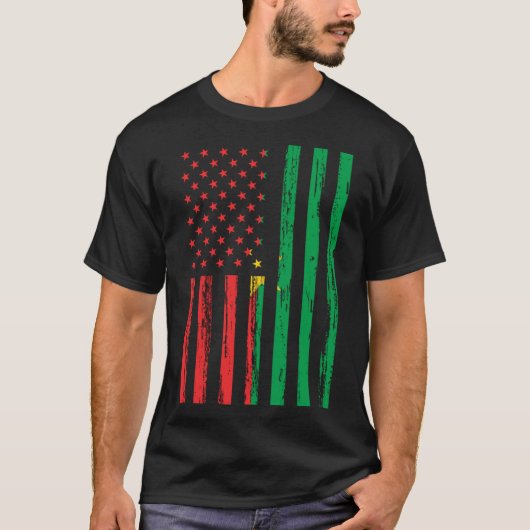 Burkina Faso Flag Amerika Es liegt in meiner DNA f T-Shirt (Vorderseite)