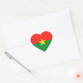 Burkina Faso Flag Herzsticker Herz-Aufkleber (Umschlag)