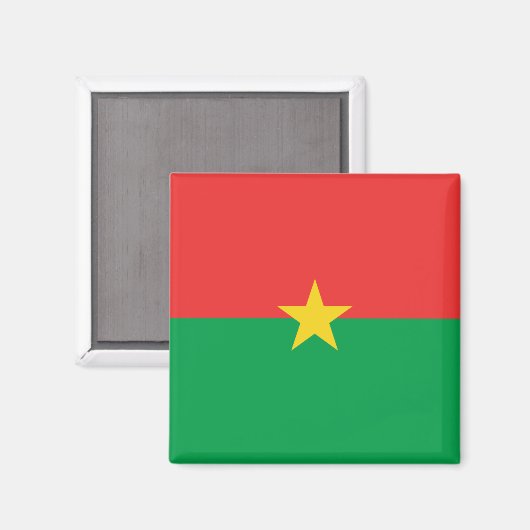 Burkina Faso Flag Magnet (Vorderseite/Rückseite)