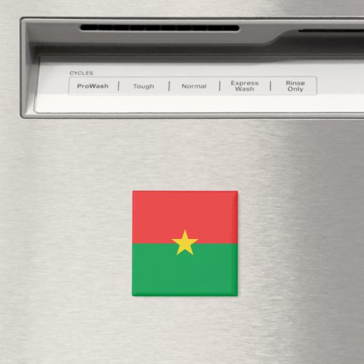 Burkina Faso Flag Magnet (In Situ (Geschirrspüler))