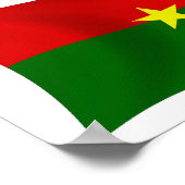 Burkina Faso Flag Poster drucken (Ecke)