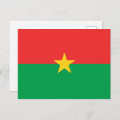 Burkina Faso Flag Postkarte (Vorne/Hinten)