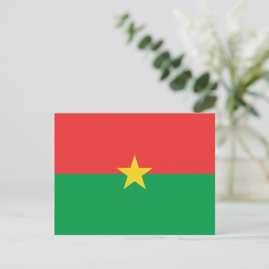 Burkina Faso Flag Postkarte (Stehend Vorderseite)