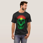 Burkina Faso Flag Skull Burkinabé Roots Proud Patr T-Shirt (Vorne ganz)