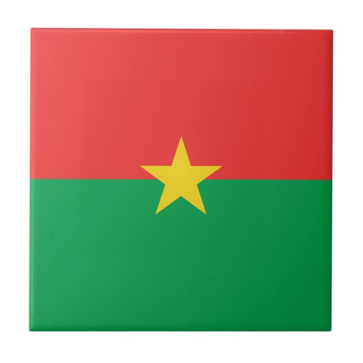Burkina Faso Flagge Keramikfliese (Vorderseite)