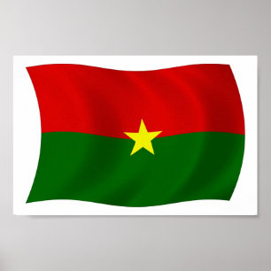 Burkina Faso Flagge Poster Druck