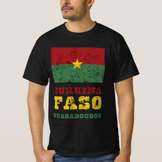 Burkina Faso-Flagge T-Shirt (Vorderseite)