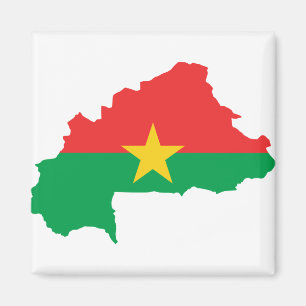 Burkina Faso Flaggen-Karte BF Magnet
