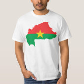 Burkina Faso Flaggen-Karte BF T-Shirt (Vorderseite)