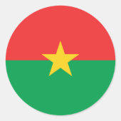 Burkina Faso Flaggenaufkleber Runder Aufkleber (Vorderseite)