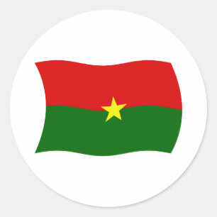 Burkina Faso Flaggenaufkleber Runder Aufkleber