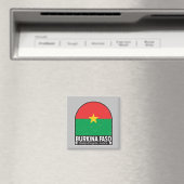 Burkina Faso FlaggenEmblem gestört Vintag Magnet (In Situ (Geschirrspüler))