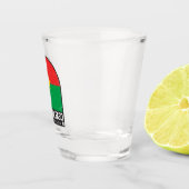Burkina Faso FlaggenEmblem gestört Vintag Schnapsglas (Rechts)