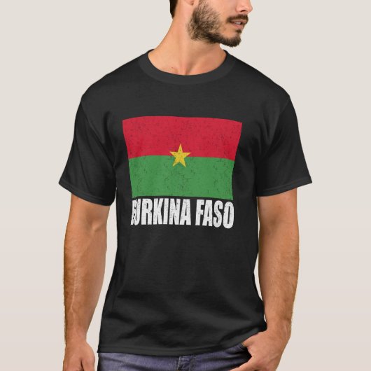 Burkina Faso Flaggengrunge Vintag Souvenir Burkina T-Shirt (Vorderseite)