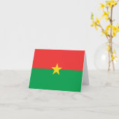 Burkina Faso Flaggennotecard Karte (Gelbe Blume)