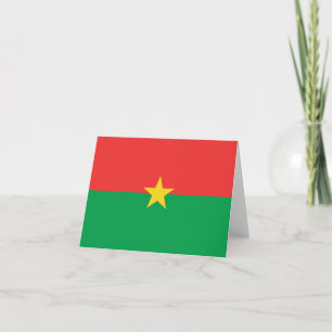 Burkina Faso Flaggennotecard Karte