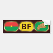 Burkina Faso Flaggenplan Autoaufkleber (Vorne)