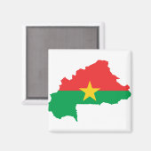 Burkina Faso Flaggenplan BF Magnet (Vorderseite/Rückseite)