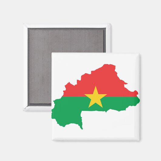 Burkina Faso Flaggenplan BF Magnet (Vorderseite/Rückseite)