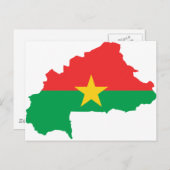 Burkina Faso Flaggenplan BF Postkarte (Vorne/Hinten)