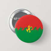 Burkina Faso Gnarly Flagge Button (Vorne & Hinten)