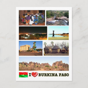 Burkina Faso - I Liebe - Postkarte