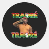Burkina Faso - Ibrahim Traoré _ Thomas Sankara Runder Aufkleber (Vorderseite)